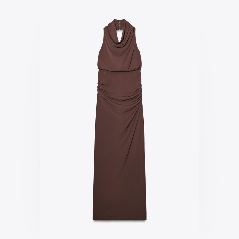 Zara Chocolate Backless Dress